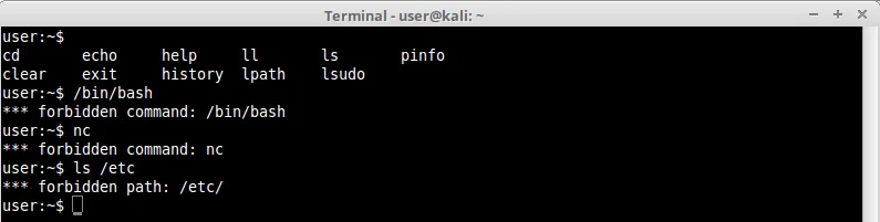 pinfo shell spawn
